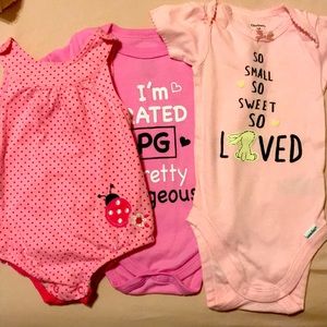 Baby girl onesie bundle